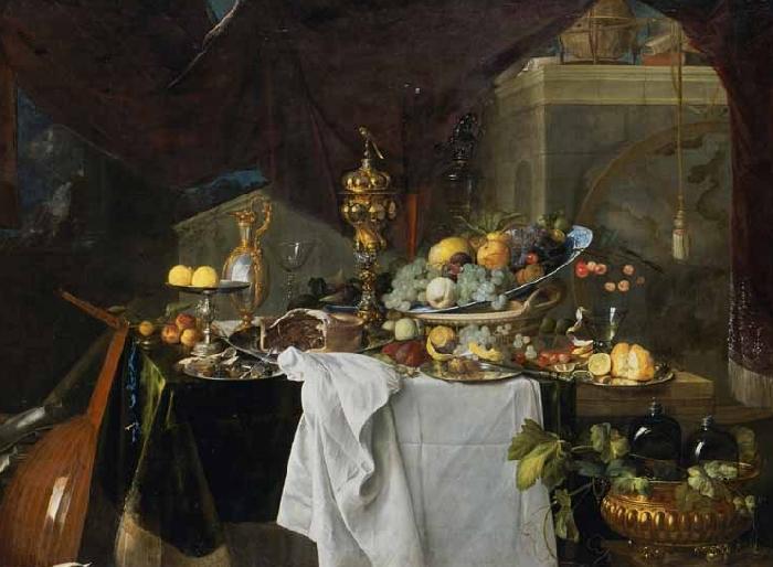 Jan Davidz de Heem A Table of Desserts or Un dessert France oil painting art